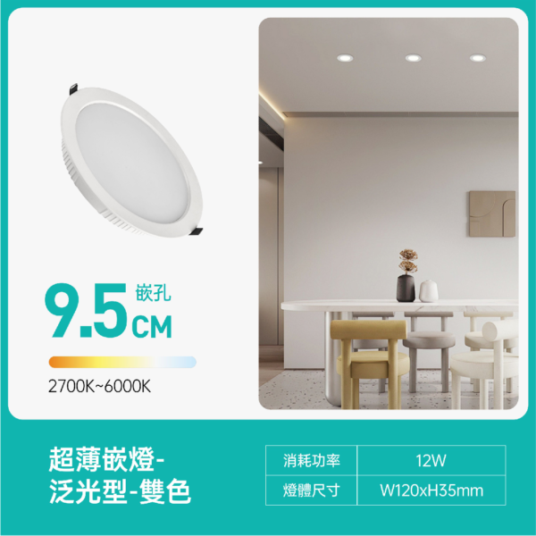 9.5cm薄型LED嵌燈-撥碼款