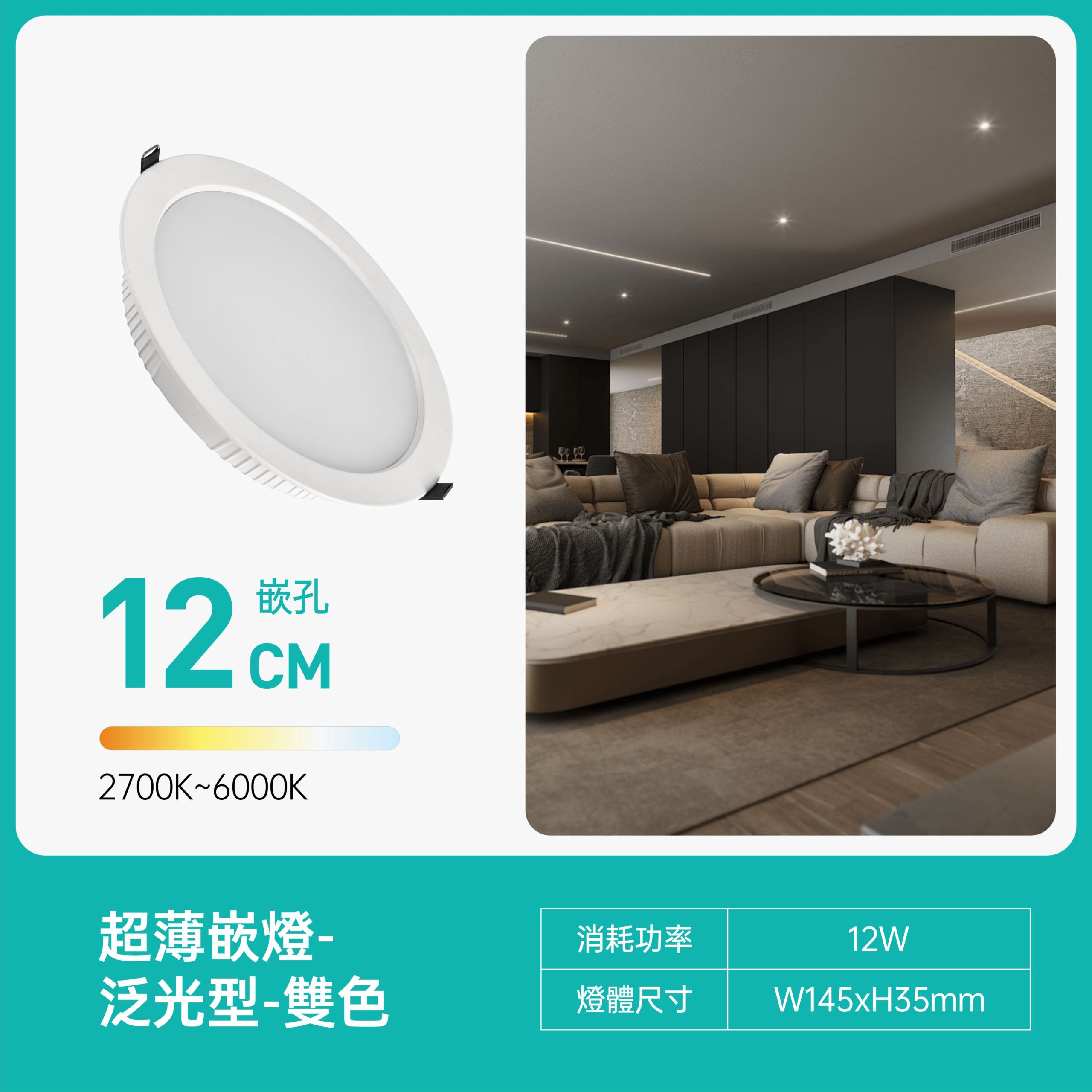 12cm薄型LED嵌燈-撥碼款