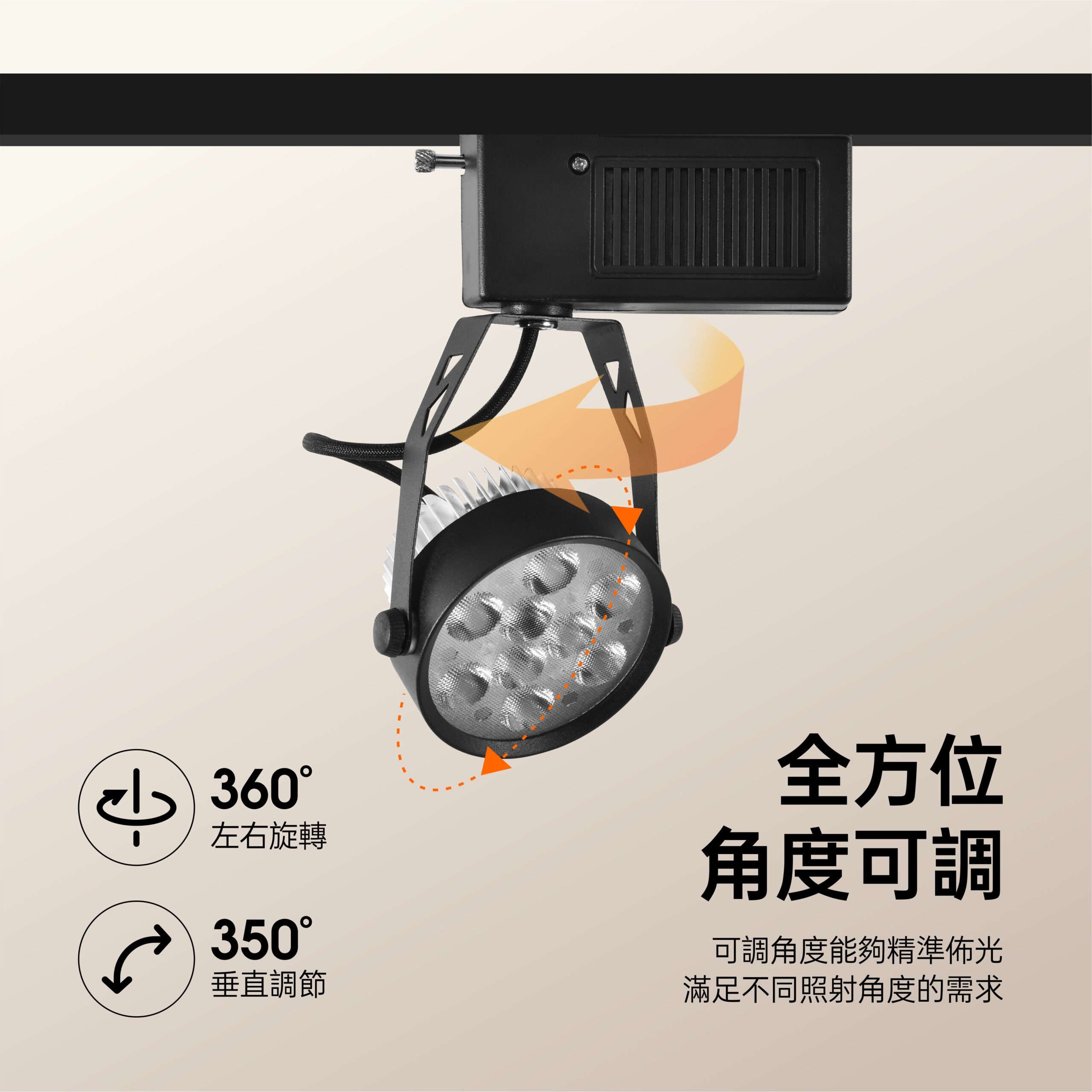 美地LED軌道燈12W