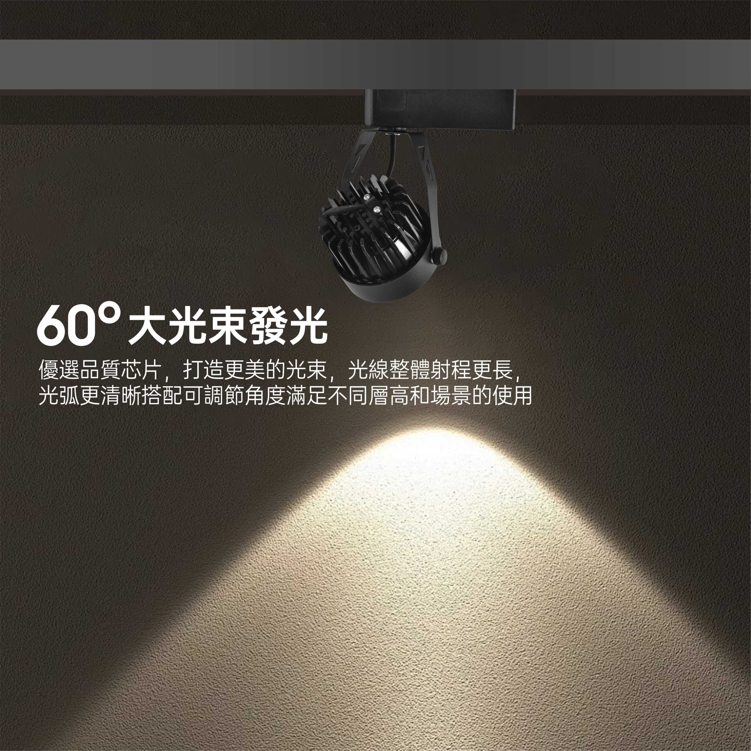美地中霧玻 (4) 美地中霧玻LED軌道燈12W