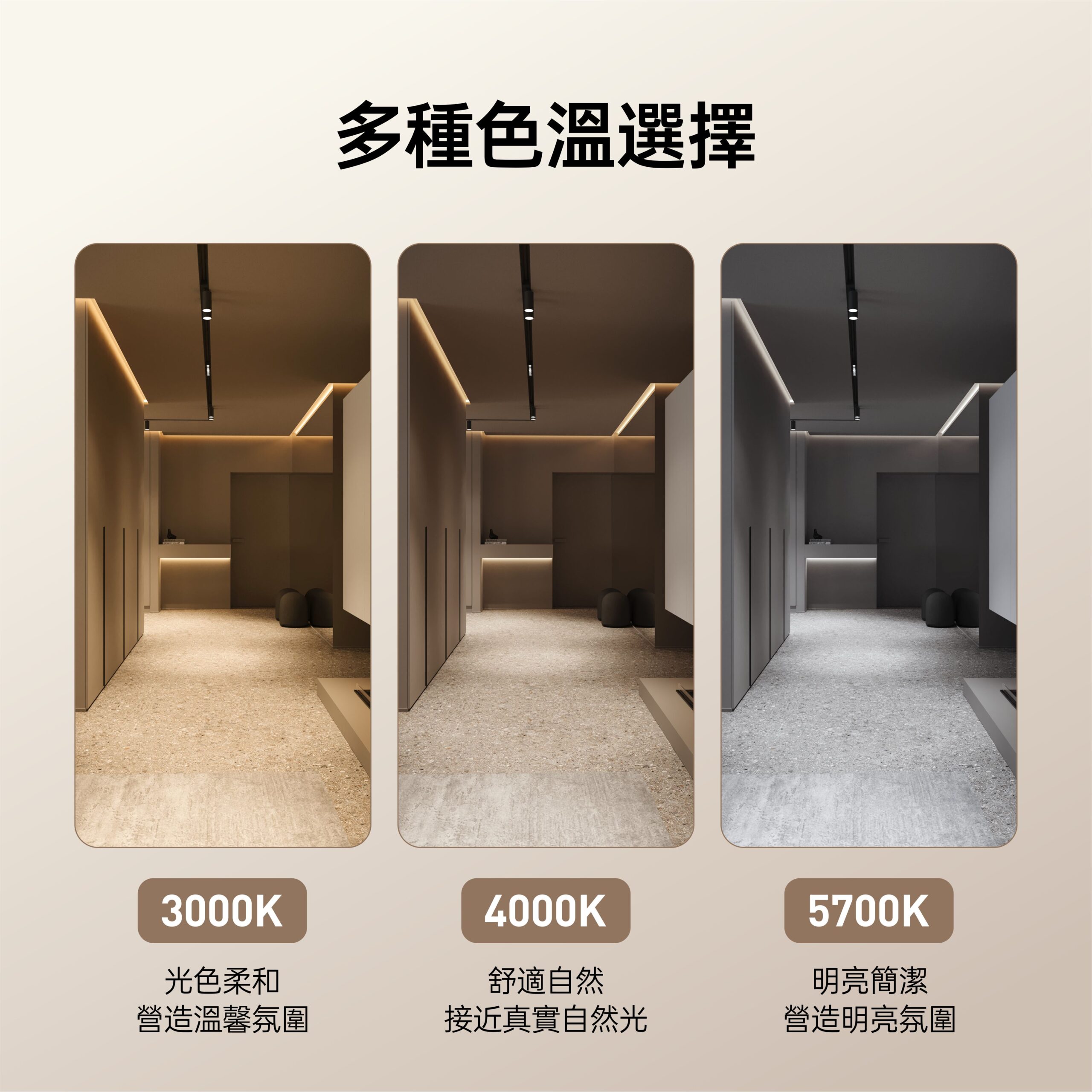 可轉向長條型LED軌道燈