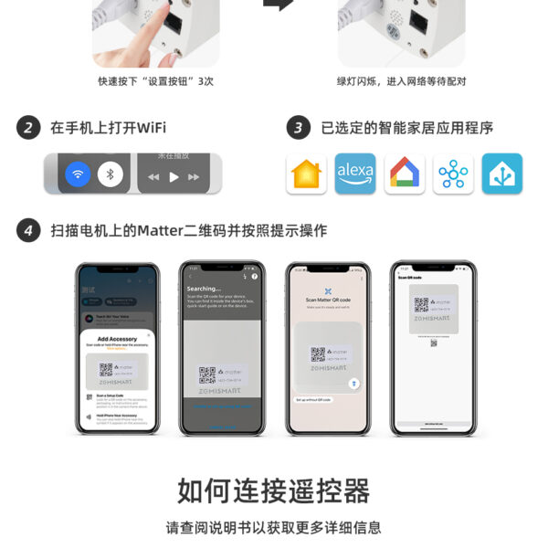 智慧窗簾 可伸縮窗簾軌道套件