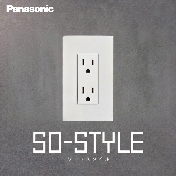 Panasonic國際牌SO-STYLE<2.0附接地雙插座>110V附安裝框架WNSF6103W +WNF15123MCW